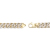 Thumbnail Image 3 of Diamond-Cut Curb Chain Bracelet Hollow 10K Yellow Gold 8.5&quot;