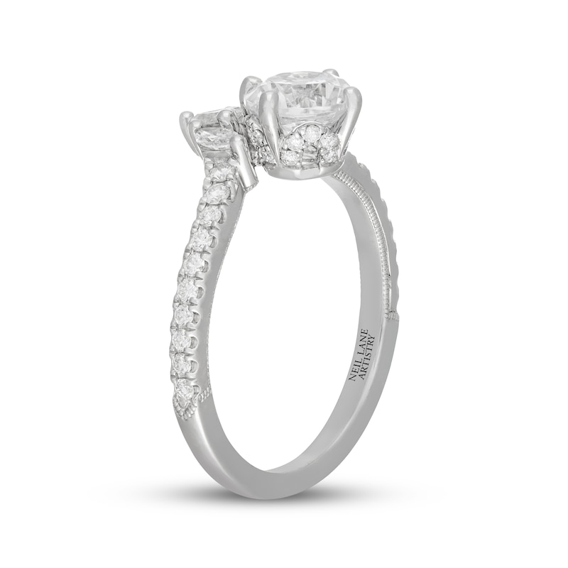 Main Image 2 of Neil Lane Artistry Round, Pear & Marquise-Cut Lab-Grown Diamond Engagement Ring 1-1/2 ct tw 14K White Gold
