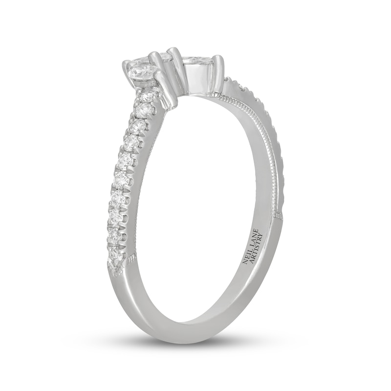 Main Image 8 of Neil Lane Artistry Pear-Shaped & Marquise-Cut Lab-Grown Diamond Wedding Band 1/2 ct tw 14K White Gold