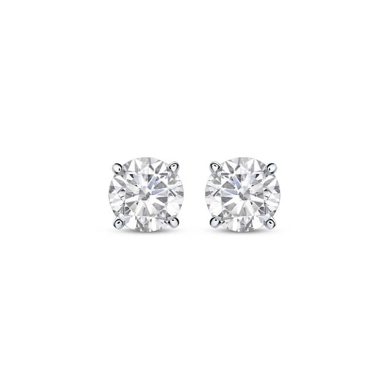 Main Image 2 of KAY Lab-Grown Diamonds Round-Cut Solitaire Stud Earrings 3/4 ct tw 10K White Gold (I/SI2)