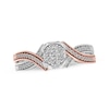 Thumbnail Image 0 of Diamond Ring 1/5 ct tw 10K Rose Gold & Sterling Silver
