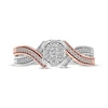 Thumbnail Image 3 of Diamond Ring 1/5 ct tw 10K Rose Gold & Sterling Silver