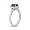 Thumbnail Image 2 of Neil Lane Oval-Cut London Blue Topaz & Diamond Halo Engagement Ring 1/2 ct tw 14K White Gold