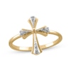 Thumbnail Image 0 of Diamond Flared Cross Ring 1/20 ct tw 14K Yellow Gold