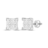 Thumbnail Image 0 of Men's Lab-Created Diamonds by KAY Quad Square-Cut Stud Earrings 2 ct tw 10K White Gold