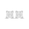 Thumbnail Image 1 of Men's Lab-Created Diamonds by KAY Quad Square-Cut Stud Earrings 2 ct tw 10K White Gold