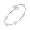Thumbnail Image 2 of Cultured Pearl Station Flex Bangle Bracelet Sterling Silver