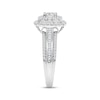 Thumbnail Image 2 of Round-Cut Diamond Double Halo Engagement Ring 1 ct tw 10K White Gold