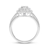 Thumbnail Image 3 of Round-Cut Diamond Double Halo Engagement Ring 1 ct tw 10K White Gold