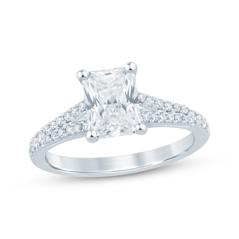 Main Image 1 of Now + Forever Lab-Grown Diamonds Radiant-Cut Engagement Ring 1-3/4 ct tw 14K White Gold