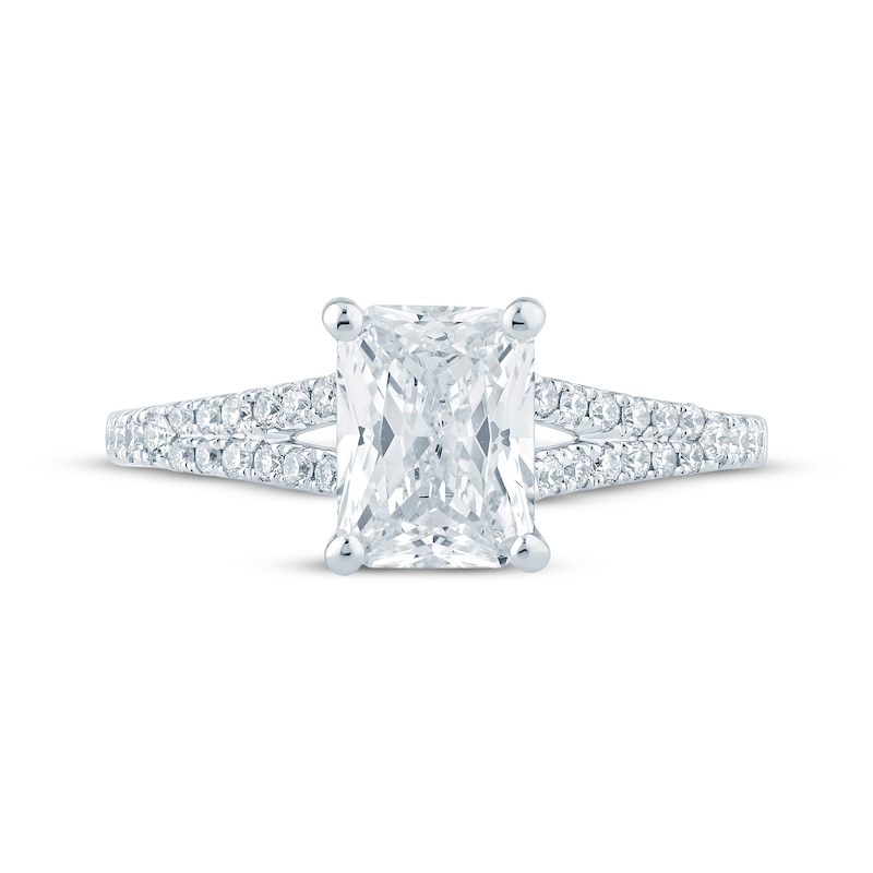 Main Image 3 of Now + Forever Lab-Grown Diamonds Radiant-Cut Engagement Ring 1-3/4 ct tw 14K White Gold