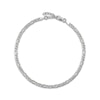 Thumbnail Image 1 of Diamond-Cut Figaro Chain Anklet 3mm Solid Sterling Silver 10&quot;