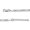 Thumbnail Image 3 of Diamond-Cut Figaro Chain Anklet 3mm Solid Sterling Silver 10&quot;