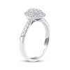 Thumbnail Image 2 of Now + Forever Multi-Diamond Oval Halo Engagement Ring 1/2 ct tw 10K White Gold