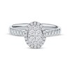 Thumbnail Image 3 of Now + Forever Multi-Diamond Oval Halo Engagement Ring 1/2 ct tw 10K White Gold