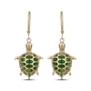 Thumbnail Image 2 of Pear-Shaped Nephrite Jade Turtle Dangle Earrings 14K Yellow Gold