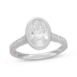 Neil Lane Artistry Oval-Cut Lab-Grown Diamond Bezel-Set Engagement Ring 2-1/2 ct tw 14K White Gold