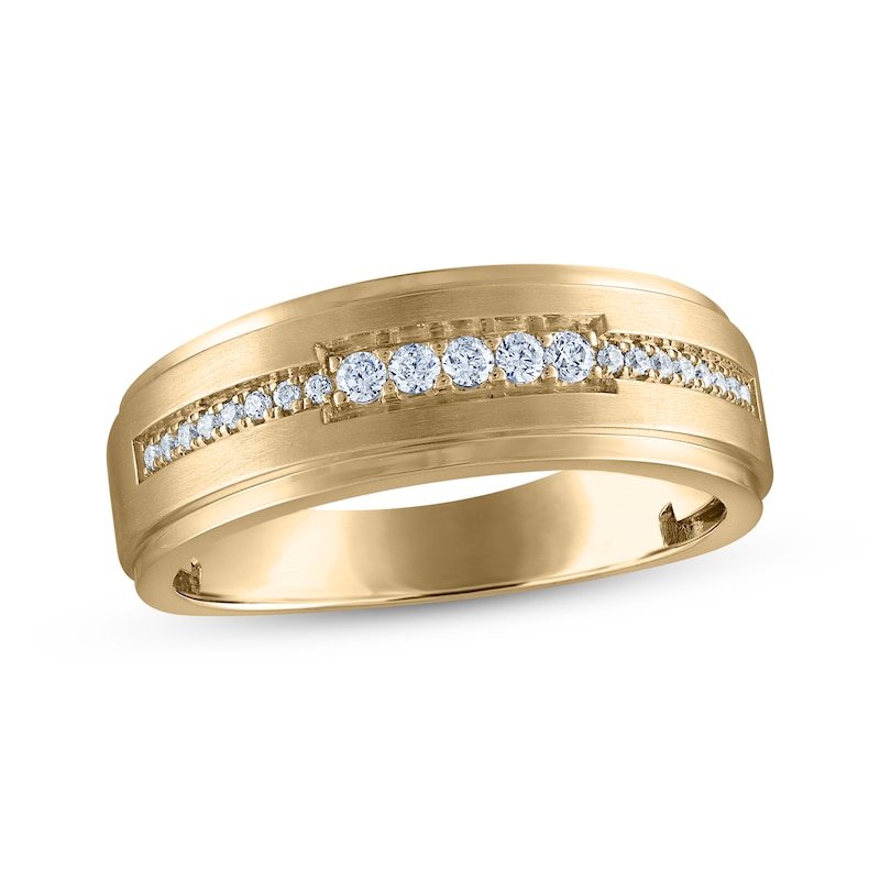 Main Image 1 of Now + Forever Men's Diamond Wedding Band 1/5 ct tw 10K Yellow Gold