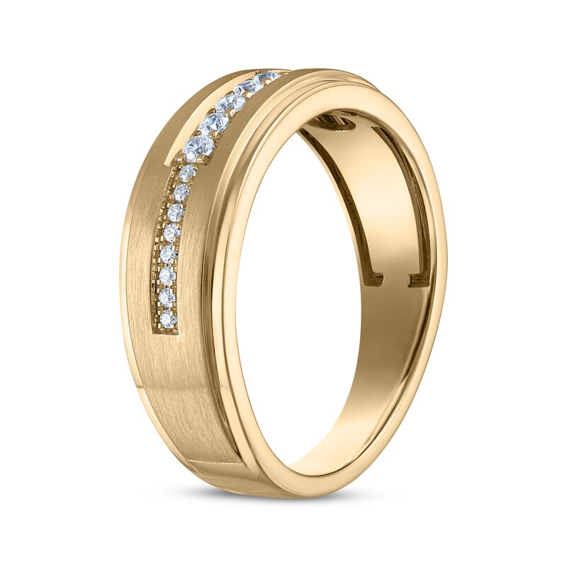 Main Image 2 of Now + Forever Men's Diamond Wedding Band 1/5 ct tw 10K Yellow Gold