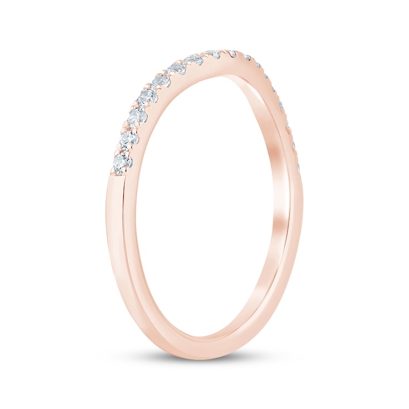 Main Image 2 of Now + Forever Diamond Contour Wedding Band 1/4 ct tw 14K Rose Gold