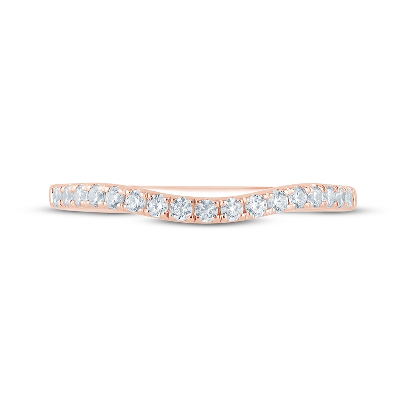 Main Image 3 of Now + Forever Diamond Contour Wedding Band 1/4 ct tw 14K Rose Gold
