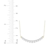 Thumbnail Image 3 of Diamond Two-Row Smile Necklace 1 ct tw 14K Yellow Gold 18&quot;