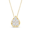 Thumbnail Image 1 of KAY Lab-Grown Diamonds Multi-Stone Teardrop Necklace 1/2 ct tw 10K Yellow Gold 18&quot;