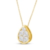 Thumbnail Image 2 of KAY Lab-Grown Diamonds Multi-Stone Teardrop Necklace 1/2 ct tw 10K Yellow Gold 18&quot;
