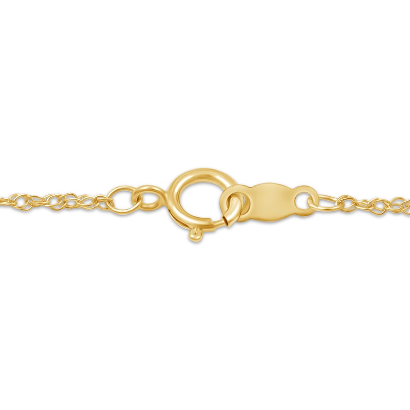 Main Image 4 of KAY Lab-Grown Diamonds Multi-Stone Teardrop Necklace 1/2 ct tw 10K Yellow Gold 18&quot;