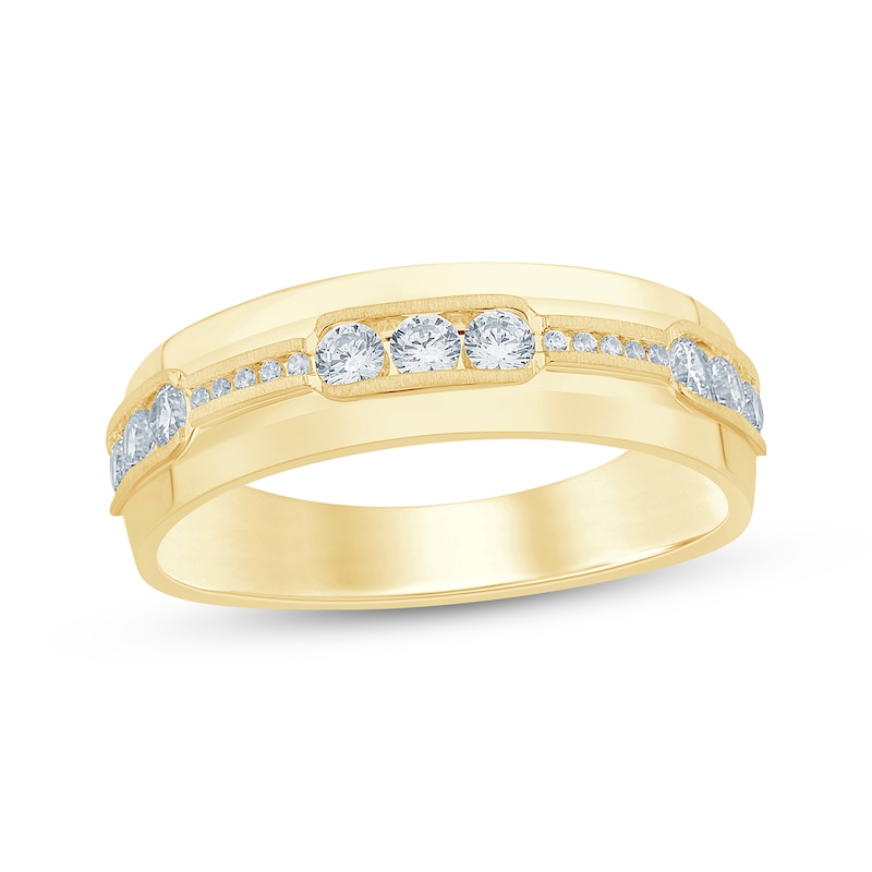 Main Image 1 of Now + Forever Men's Diamond Wedding Band 5/8 ct tw 10K Yellow Gold