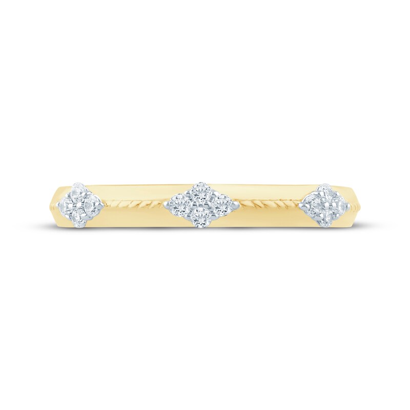 Main Image 3 of Now + Forever Diamond Quartets Anniversary Ring 1/8 ct tw 10K Yellow Gold