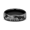 Thumbnail Image 3 of Now + Forever Men's Duck Hunting Scene Wedding Band Matte Black Titanium 6.5mm
