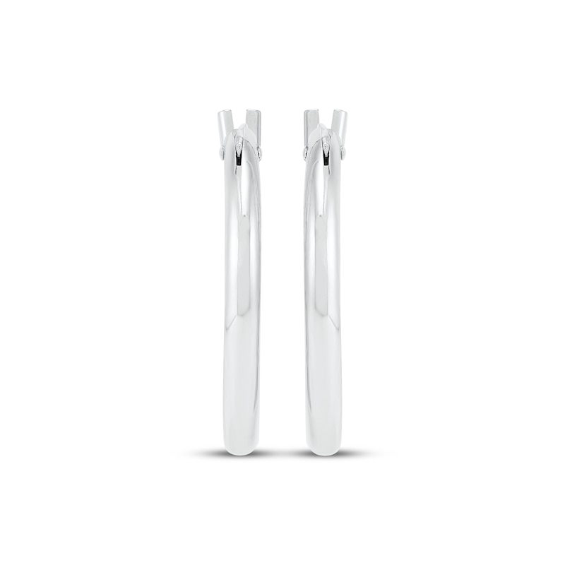 Main Image 2 of Hoop Earrings 14K White Gold 15mm