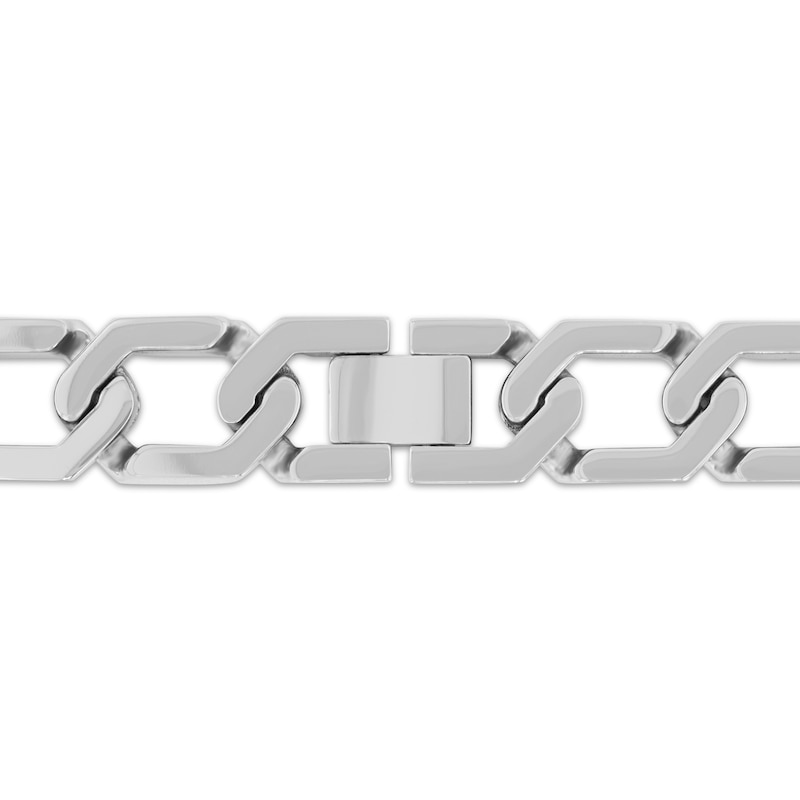 Main Image 3 of Men's Hexagon Link Necklace Solid Stainless Steel 20.25"