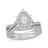 Thumbnail Image 1 of Neil Lane Pear-Shaped Diamond Halo Bridal Set 1-1/8 ct tw 14K White Gold