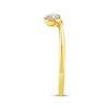 Thumbnail Image 2 of Oval-Cut Lab-Grown Diamond Tilted Fashion Ring 1/4 ct tw 10K Yellow Gold