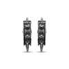 Thumbnail Image 2 of Men's Spiked & Hammered Hoop Earrings Stainless Steel