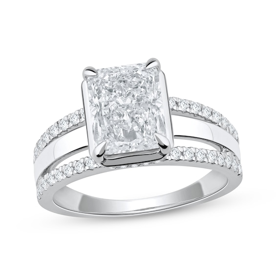 Now + Forever Radiant-Cut Lab-Grown Diamond Engagement Ring 3 ct tw 14K White Gold