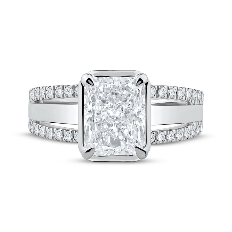 Main Image 3 of Now + Forever Radiant-Cut Lab-Grown Diamond Engagement Ring 3 ct tw 14K White Gold