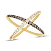 Thumbnail Image 1 of Le Vian Kiss Collection Diamond "X" Crossover Ring 1/2 ct tw 14K Honey Gold
