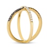 Thumbnail Image 2 of Le Vian Kiss Collection Diamond "X" Crossover Ring 1/2 ct tw 14K Honey Gold