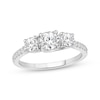 Thumbnail Image 1 of Memories Moments Magic Round-Cut Diamond Three-Stone Engagement Ring 1 ct tw 14K White Gold