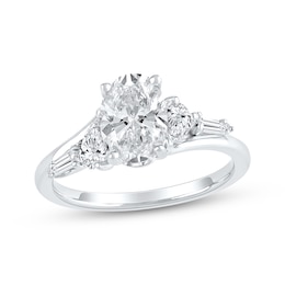 Now + Forever Lab-Grown Diamonds Oval-Cut Engagement Ring 2 ct tw 14K White Gold