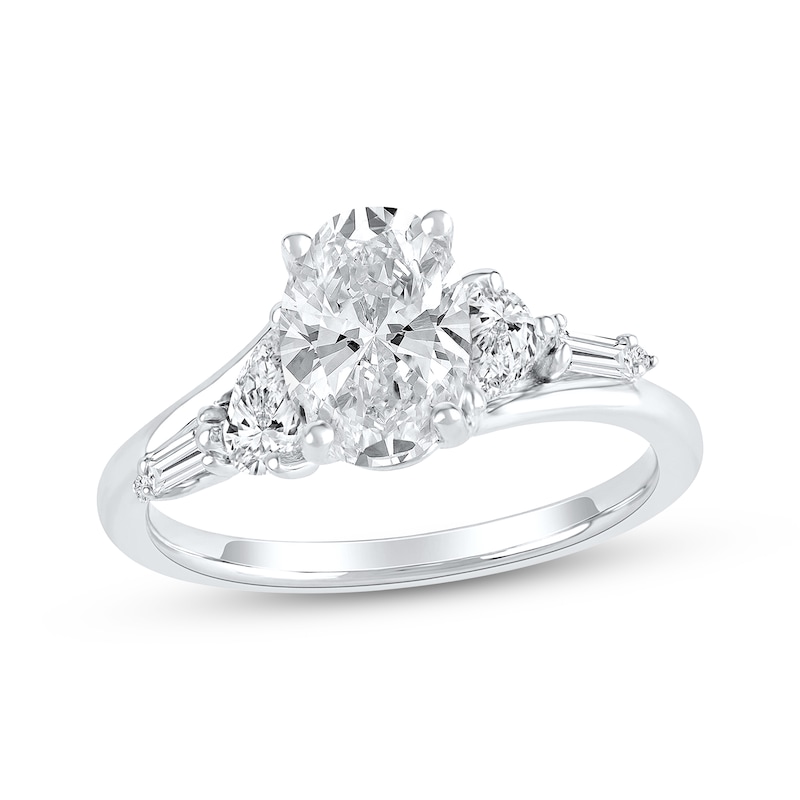 Main Image 1 of Now + Forever Lab-Grown Diamonds Oval-Cut Engagement Ring 2 ct tw 14K White Gold