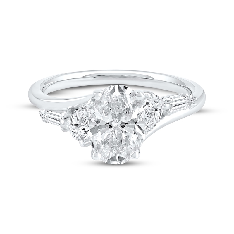 Main Image 3 of Now + Forever Lab-Grown Diamonds Oval-Cut Engagement Ring 2 ct tw 14K White Gold