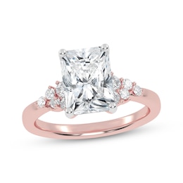 Now + Forever Lab-Grown Diamonds Radiant-Cut Engagement Ring 2-1/4 ct tw 14K Rose Gold