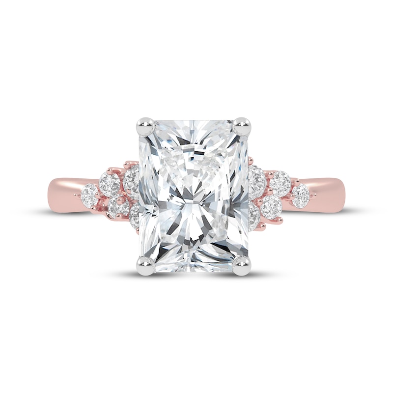 Main Image 3 of Now + Forever Lab-Grown Diamonds Radiant-Cut Engagement Ring 2-1/4 ct tw 14K Rose Gold