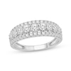 Thumbnail Image 1 of Now + Forever Lab-Grown Diamonds Three-Row Anniversary Ring 1-1/4 ct tw 14K White Gold
