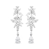 Thumbnail Image 2 of Pear-Shaped & Marquise-Cut White Lab-Created Sapphire Drop Earrings Sterling Silver