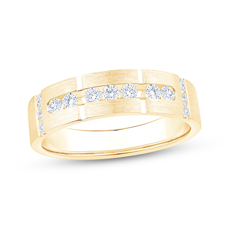 Main Image 1 of Now + Forever Men's Diamond Wedding Band 3/8 ct tw 10K Yellow Gold